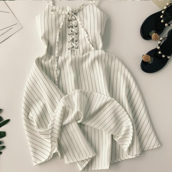 NWOT White spaghetti strap A-Line Dress YesStyle - Picture 2 of 5